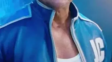 Mortal Kombat II Karl Urban Blue Leather Jacket worn by Johnny Cage (Karl Urban) in Mortal Kombat II