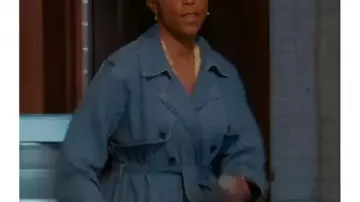 Trench-coat en jean S03 Jessica Williams rétrécissant