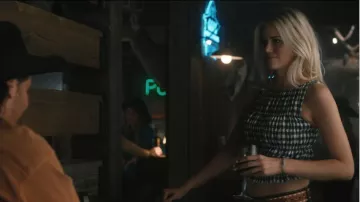 Shopharvestmoonhome Zoe Smocked Top worn by Belle Skinner (Arielle Kebbel) as seen in Marshals (S01E04)