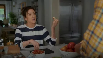 Cynthia Rowley Long Sleeve Everyday Tee worn by Liz (Christa Miller) as seen in Shrinking(S03E11)