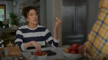 Cynthia Rowley Long Sleeve Everyday Tee worn by Liz (Christa Miller) as seen in Shrinking(S03E11)