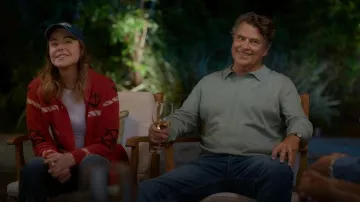 Suzie Kondi Kavari Intarsia-knit Cashmere Cardigan worn by Liz (Christa Miller) as seen in Shrinking(S03E11)