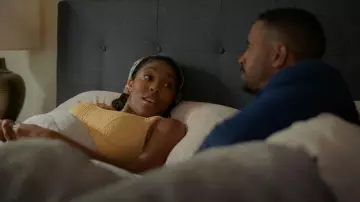Out From Under Plunge Tapestry Jacquard Seamless Knit Cami worn by Gaby (Jessica Williams) as seen in Shrinking(S03E11)