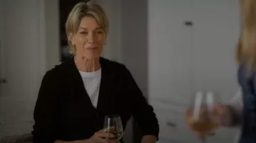 ATM Schoolboy Crewneck Tee worn by Julie (Wendie Malick) as seen in Shrinking(S03E11)