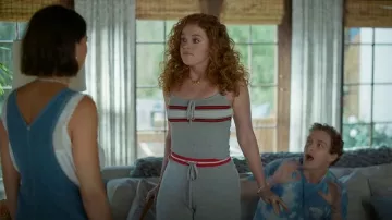 Mondo Mondo Tropicana Butterfly Necklace in Gold worn by Summer (Rachel Stubington) as seen in Shrinking(S03E11)