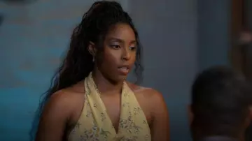 Polly Wales Diamond Baguette Shard Hook Earrings worn by Gaby (Jessica Williams) as seen in Shrinking(S03E11)