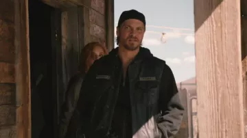 Skull Riders Outlaw Leather Biker Vest worn by Kayce Dutton (Luke Grimes) as seen in Marshals (S01E06)