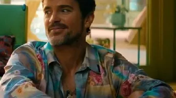 Outcome 2026 Matt Bomer Rose Multicolor Shirt worn by Xander (Matt Bomer) as seen in Outcome