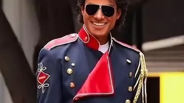 Michael 2026 Jaafar Jackson Blue Military Jacket as seen in Michael