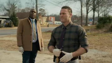 Frame Checked Cotton Flannel Shirt worn by Michael Ormewood (Jake McLaughlin) as seen in Will Trent (S04E14)
