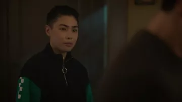 Forever 21 Checkered Sleeve Zip Sweatshirt worn by Nico (Cora Lu Tran) as seen in Will Trent (S04E14)
