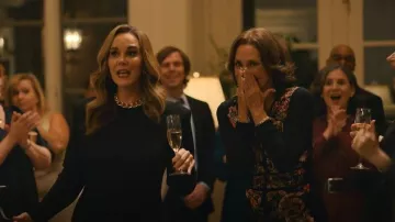Victoria Beckham Long Sleeve T Shirt Fitted Dress worn by Annette (Elizabeth Perkins) as seen in Big Mistakes (S01E08)