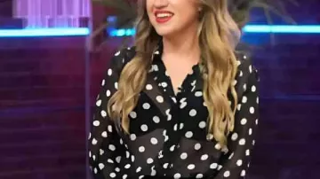 The Voice S29 Kelly Clarkson Chemisier à pois