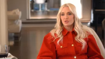 Jacquemus De Mines Denim Jacket worn by Erika Jayne as seen in The Real Housewives of Beverly Hills (S15E17)