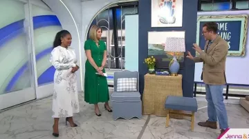 Zapatos de charol Salvatore Ferragamo Fiammetta usados por Jenna Bush Hager tal y como se ve en Today with Jenna & Sheinelle el 13 de abril de 2026