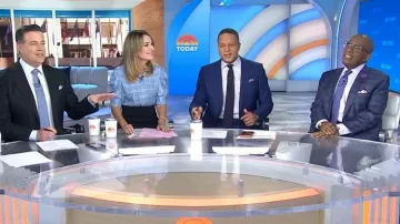 Frame The Plaid Gillian Top worn by Savannah Guthrie as seen in Today on April 8, 2026
