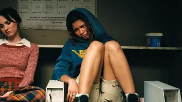 Kenzo Camouflage Cargo Bermuda Shorts worn by Rue Bennett (Zendaya) as seen in Euphoria (S03E01)