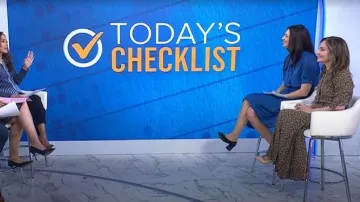 Vestido camisa de seda crepe de chine de Michael Kors llevado por Joy Bauer, visto en Today el 14 de abril de 2026