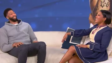 Valentino Garavani Ricrac georgette and Velvet-trimmed wool and silk-blend Mini Dress worn by Tamron Hall as seen in Tamron Hall Show on April 9, 2026