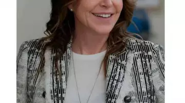 Scrubs S10 Christa Miller Grey/White Tweed Blazer