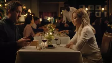 AllSaints Wasson Pirate Cardig worn by Lindy (Elizabeth Banks) as seen in The Miniature Wife (S01E01)