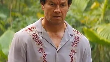 Balls Up 2026 Mark Wahlberg Floral Shirt worn by Brad Lewison (Mark Wahlberg) as seen in Balls Up