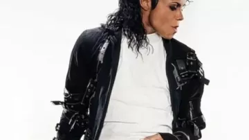 Michael 2026 Jaafar Jackson Black Belted leather jacket in Michael