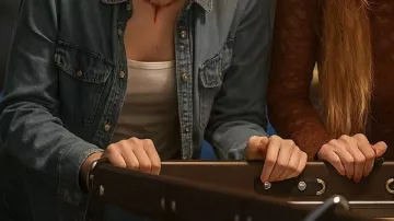 Jacket worn by Faith MacCaulley (Kathryn Newton) in Ready or Not: Here I Come