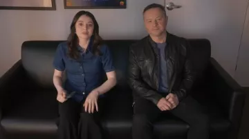 Veste en cuir Brando pour hommes de John Varvatos portée par Wesley Evers (Shawn Ashmore) telle que vue dans The Rookie (S08E15)