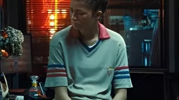 Euphoria S03 Zendaya Camiseta de rayas que lleva Rue Bennett (Zendaya) tal como se ve en Euphoria