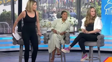 Christian Louboutin Iriza Leather Pumps worn by Sheinelle Jones as seen in Today  with Jenna & Sheinelle on April 15, 2026