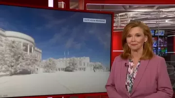 Blazer de un solo botón de Ann Taylor llevada por Kelly Odonnell, vista en Today el 17 de abril de 2026