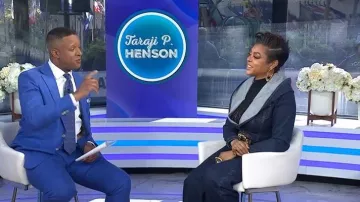 Cinturón occidental de Schiaparelli Rhinestones que lleva Taraji P. Henson tal como se ve en Today el 20 de abril de 2026