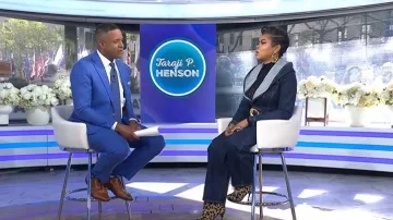 Bottines Alaia 90 à motif léopard pour chevilles de chevillet, portées par Taraji P. Henson, telles que vues dans Today le 20 avril 2026