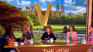 Reiss Alliana Polka Dot Printed Top worn by Sara Haines as seen in The View on April 21, 2026