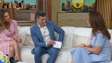 Carolina Herrera Floral Jacquard Midi Dress worn by Kimberly Williams-Paisley as seen in Good Morning America on April 15, 2026