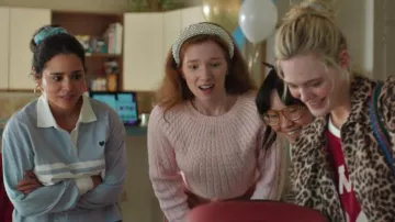 A New Day Padded Pearl Hair Headband worn by Kathryn (Annalise Basso) as seen in Margo's Got Money Troubles (S01E02)
