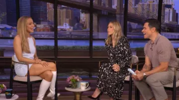 Self Portrait Flower Mini Dress worn by Nikki Glaser as seen in LIVE with Kelly and Mark on  April 22, 2026