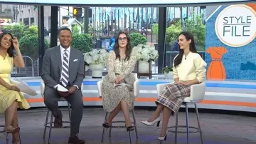 Brandon Maxwel, la falda lápiz Mercer Bonded llevada por Olivia Pérez, tal como se ve en Today el 22 de abril de 2026