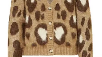 Leopard Print Cardigan worn by Self - Host (Peter Serafinowicz) in Million Dollar Secret