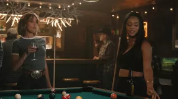 Skims V Neck Bra Top worn by Andrea Cruz (Ash Santos) as seen in Marshals (S01E07)