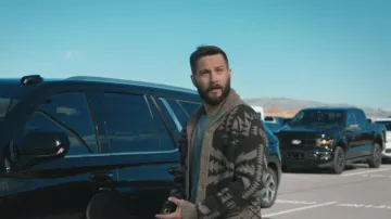 Pendleton Trapper Peak Shetland Cardigan worn by Pete Calvin (Logan Marshall-Green) as seen in Marshals (S01E07)