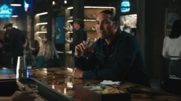 Buffalo Stanley Men’s Long-Sleeve Denim Shirt worn by Miles Kittle (Tatanka Means) as seen in Marshals (S01E08)