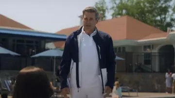 Lacoste Mens Sport Short Sleeve Jacquard Techincal Polo Shirt worn by Andrew 'Coop' Cooper (Jon Hamm) as seen in Your Friends & Neighbors (S02E02)
