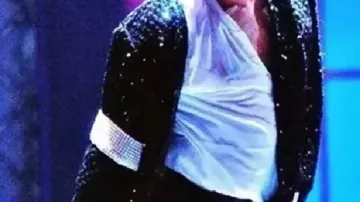 Veste noire à sequins portée par Michael Jackson dans Michael Jackson - Billie Jean (Vidéo officielle)
