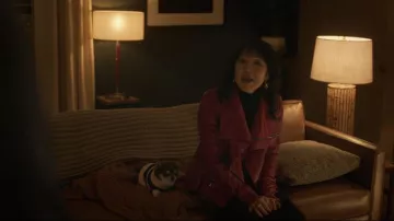 Rick Owens Naska Leather Biker Jacket worn by Margaret Cho as seen in Will Trent (S04E15)