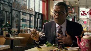 Las gafas redondas negras usadas por Augustus Gibbons (Samuel L. Jackson) en la película XxX: Reactivated