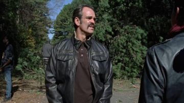 The leather jacket of Simon (Steven Ogg) in The Walking Dead
