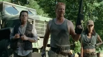 The walkie talkie Eugene (Josh McDermitt) in The Walking Dead