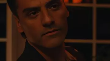 Beef S02 Joshua Martín Black Bird Print Shirt as seen in BEEF (S01E10)